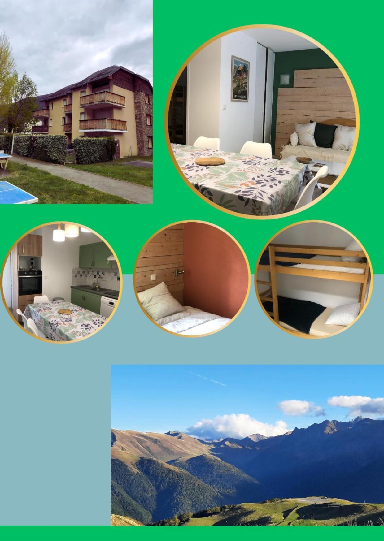 Appart T 3 Bagneres-De-Luchon Vue Montagne - Piscine Mi Juin Exterior foto